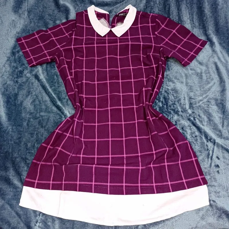 mididress kotak-kotak photo 1