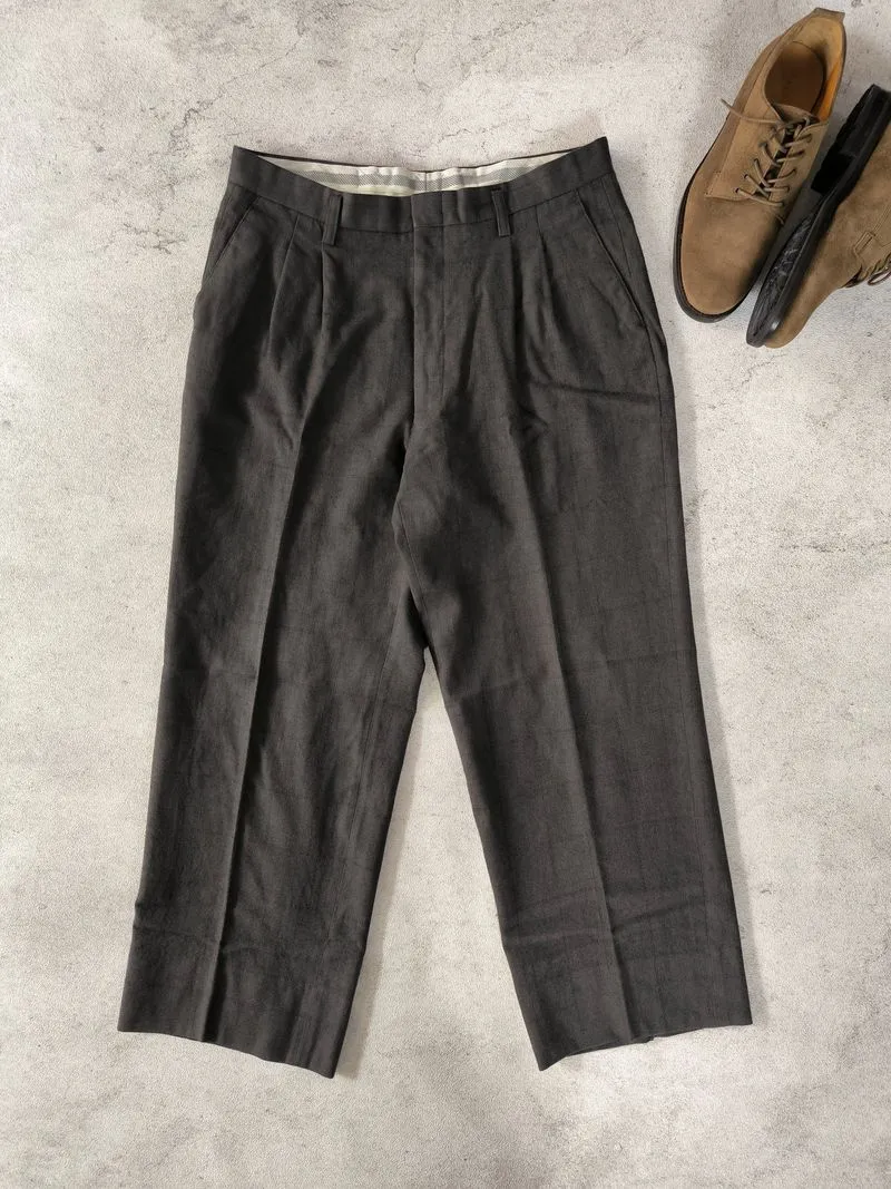 Vintage Japan tailored trousers Prince of Wales Check photo 1