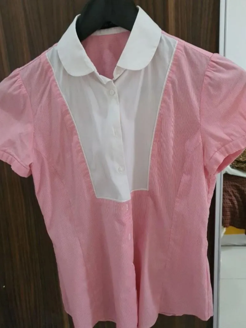 G2000 Vintage Blouse Wanita white pink photo 1