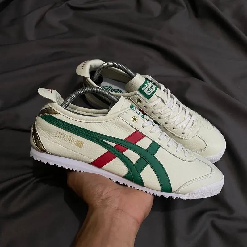 Onitsuka Tiger Gorpcore Casual Sneakers Pria white green photo 1
