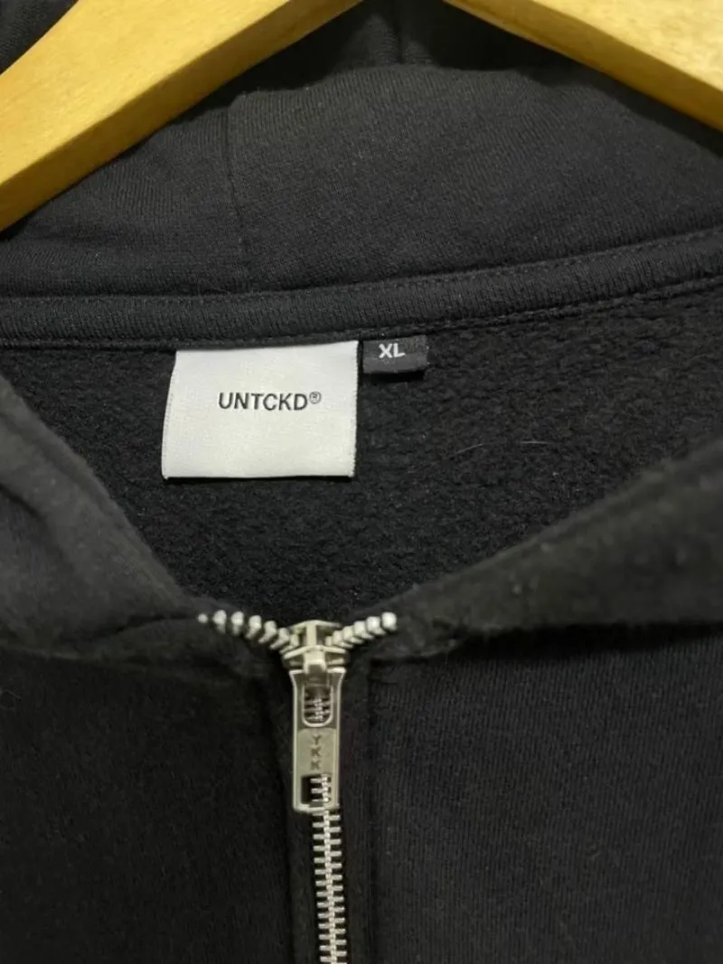 Untckd Hoodie Cropped Zipper Hitam XL photo 1