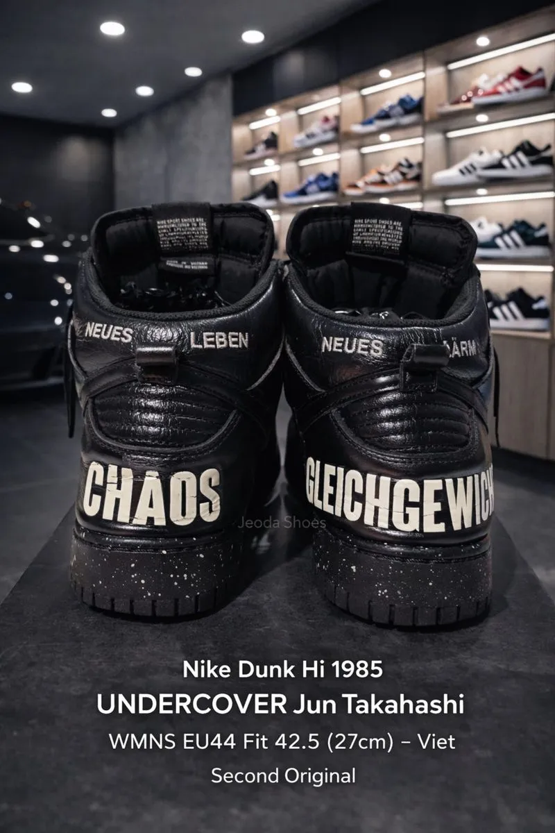 Nike Dunk Hi Undercover Chaos Black Jun Takahashi Size 42.5 - Preloved