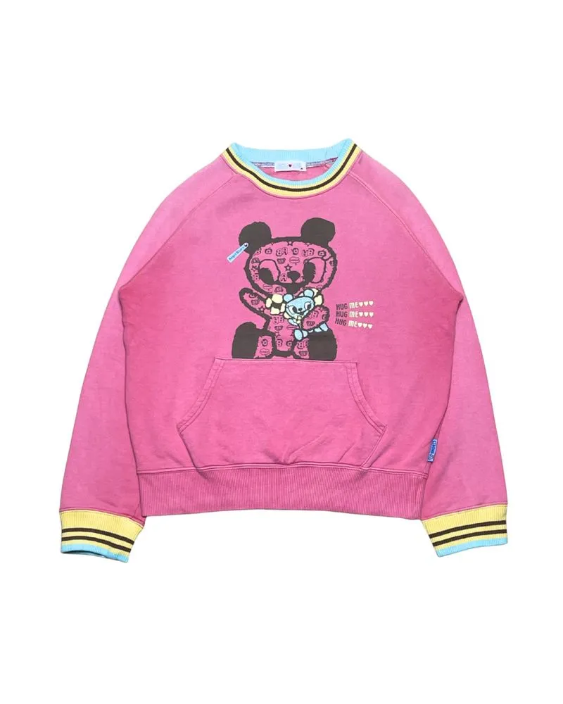 Vintage Angel Blue "Hug Me" Bear Pink Sweatshirt photo 1
