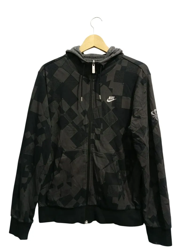 preloved hoodie zipper reversible nike abu hitam sz M fit L photo 1