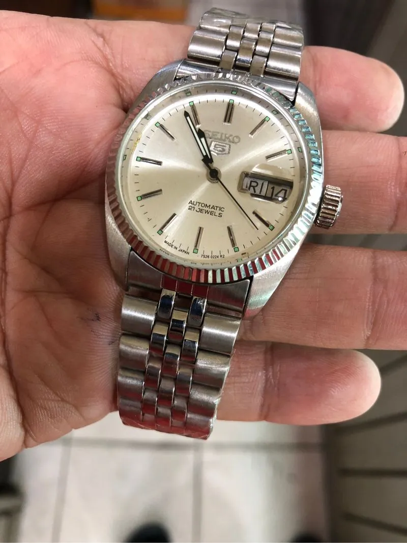 SEIKO 5 otomatis stenlis steel klasik silver water resist photo 1