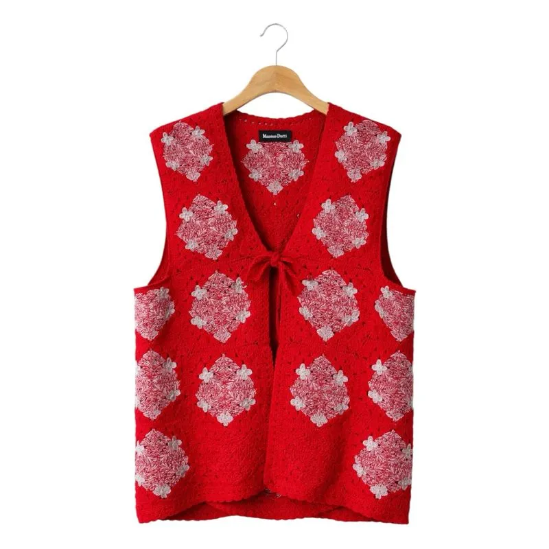 (Woman) Vest Floral Wool Massimo Dutti photo 1