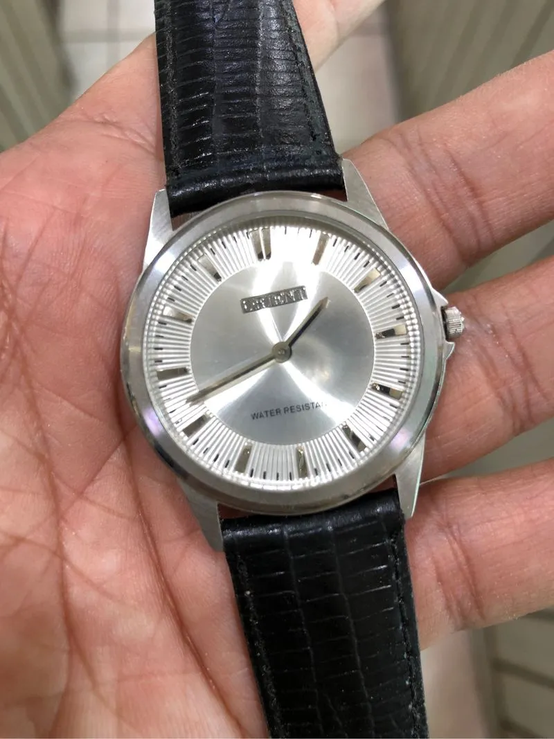 Jam tangan pria quartz orient stainles steel strap kulit photo 1