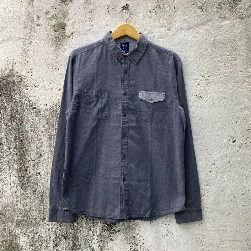 Kemeja NII - Size XL fit L - Baju abu photo 1