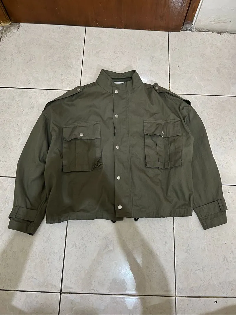 Utility Military Jacket Vintage Green Army photo 1