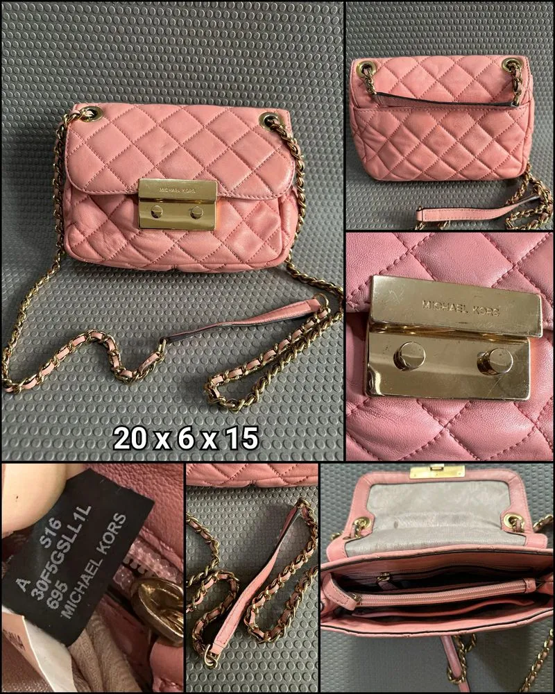 preloved tas slempang sling bag Michael Kors pink photo 1