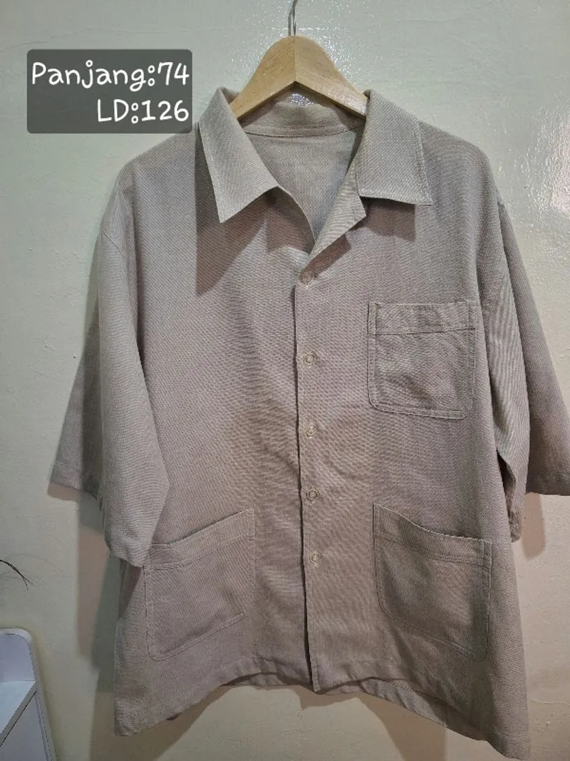 Kemeja lengan pendek big size photo 1