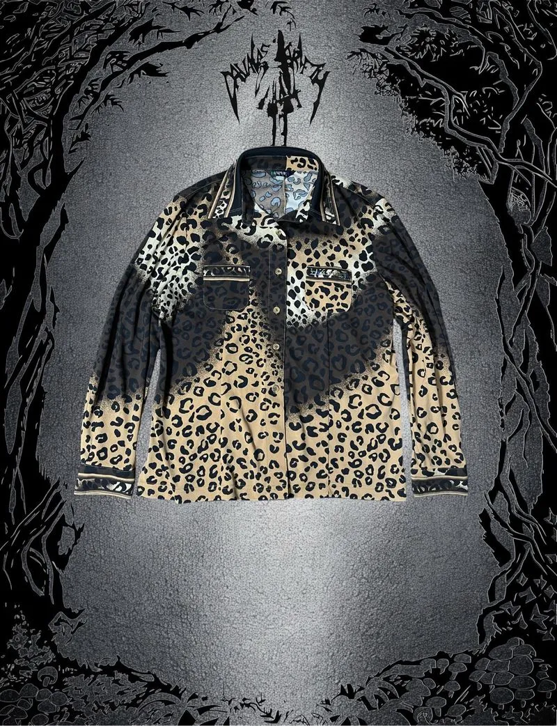 ✮ Leopard Shirt Black And White ✮ photo 1