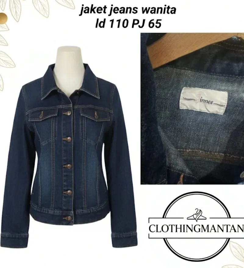 jaket jeans wanita basic photo 1