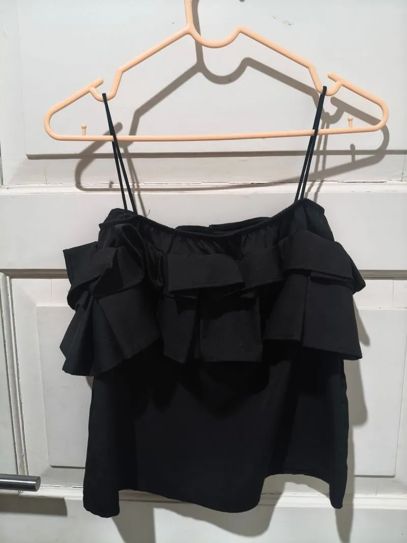 Black Sabrina Off Shoulder Top photo 1