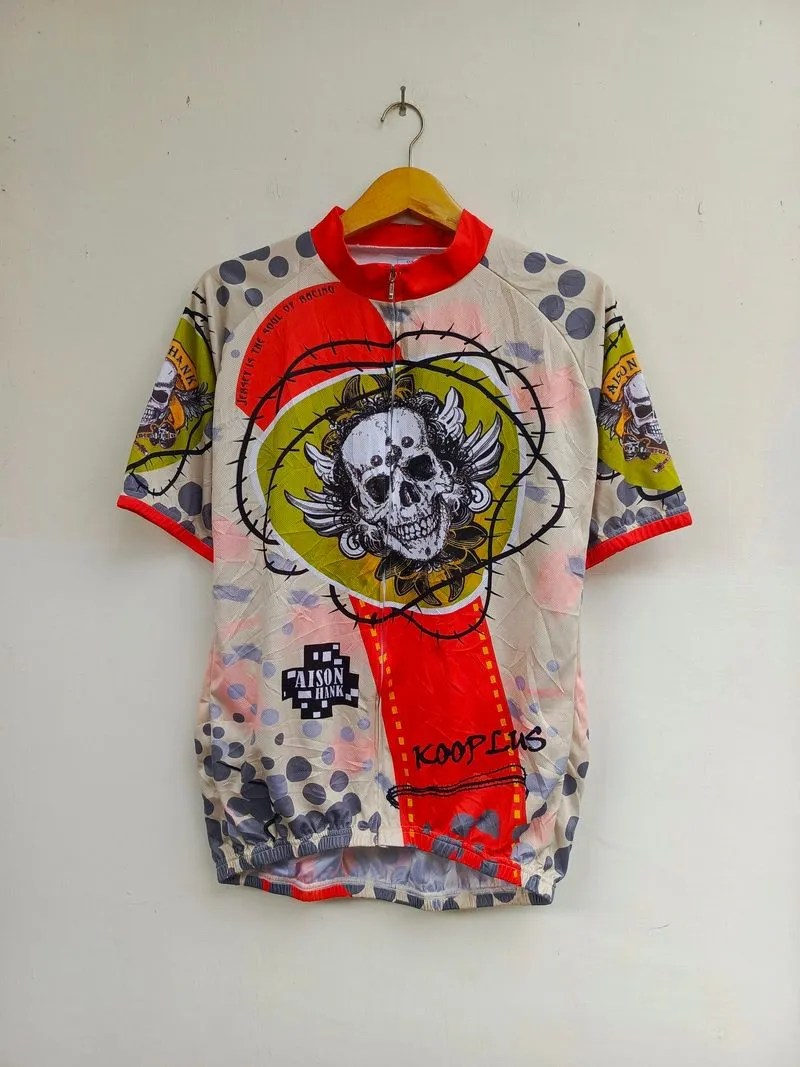 Jersey Sepeda Aison Hank – Grafis Tengkorak photo 1