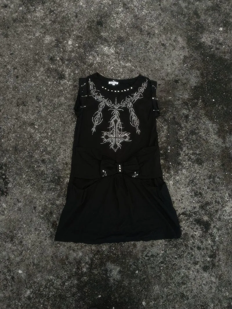 Sigilism handpainting black dress  photo 1