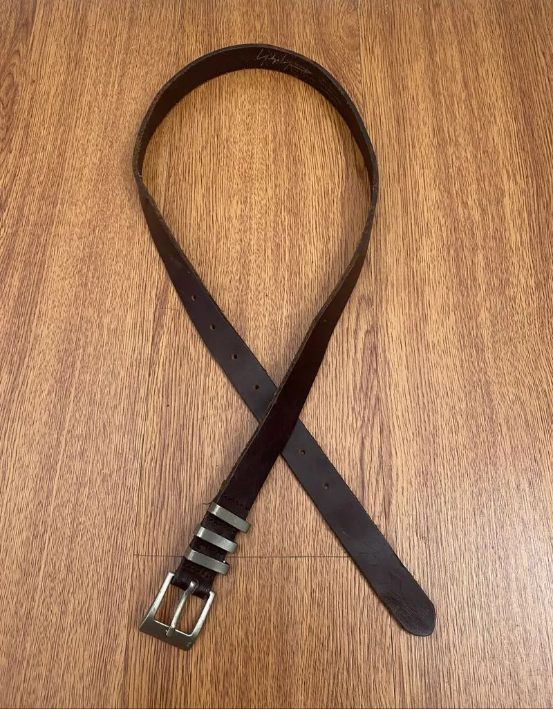 yohji yamamoto classic leather belt photo 1