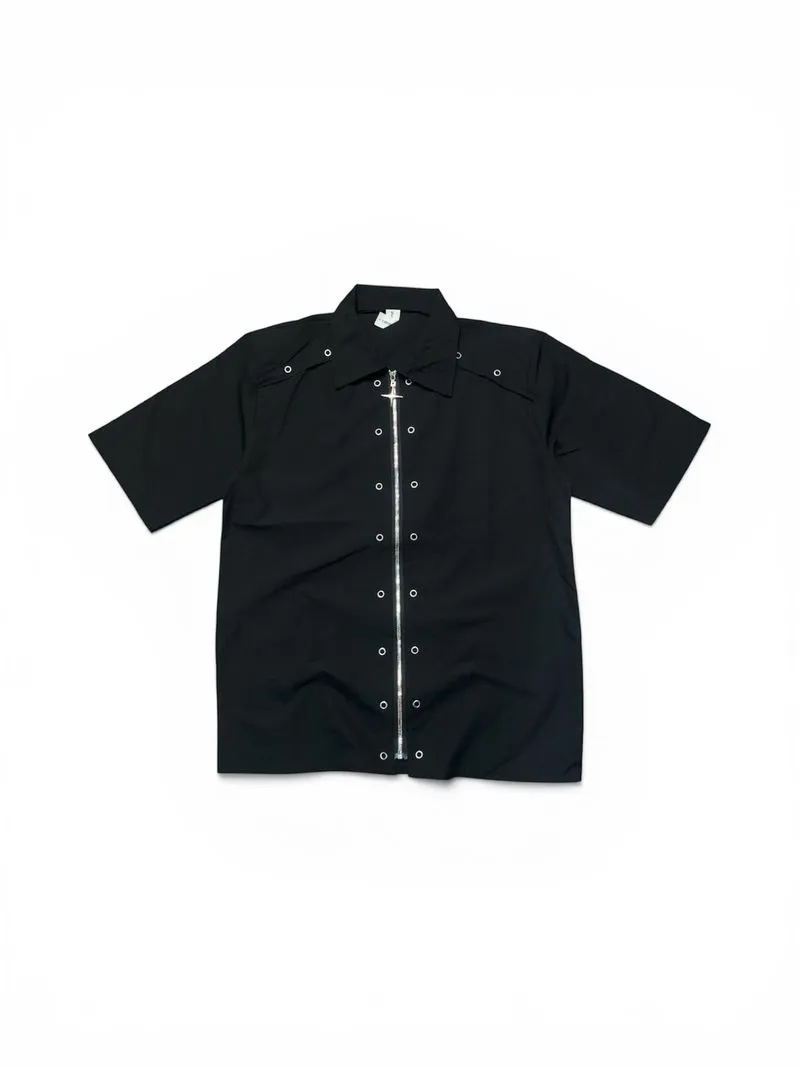 Diary Preface Zipper Black Y2K Style Shirt  photo 1