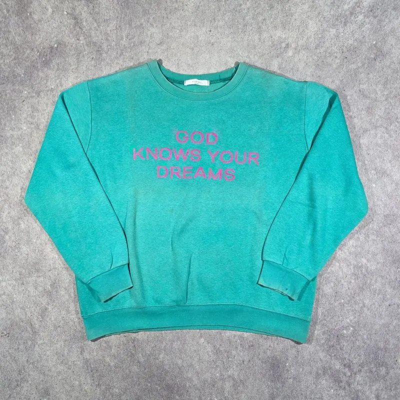CREWNECK GOD KNOWS YOUR DREAMS BY NEWING KOREA photo 1