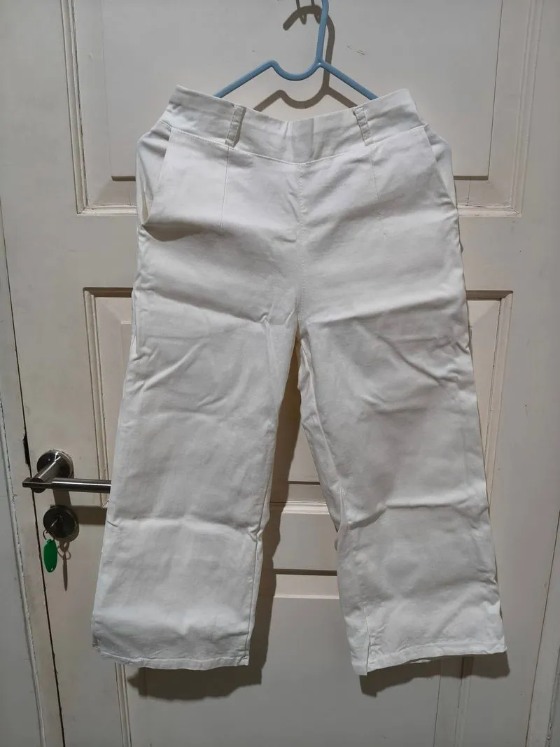 White Jeans Cullotes  photo 1