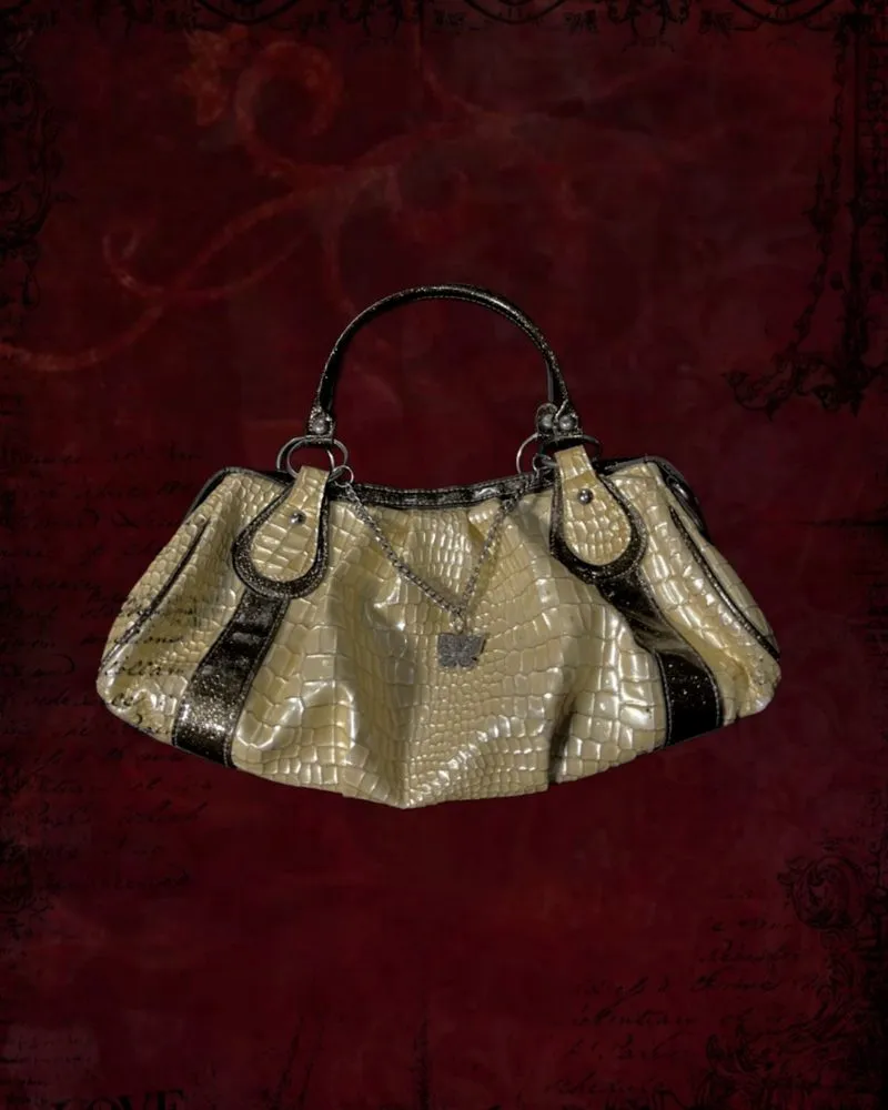 ⋆.⁠✧Yellow Croco Vintage Handbag⁠ 2000s✧.⋆ photo 1