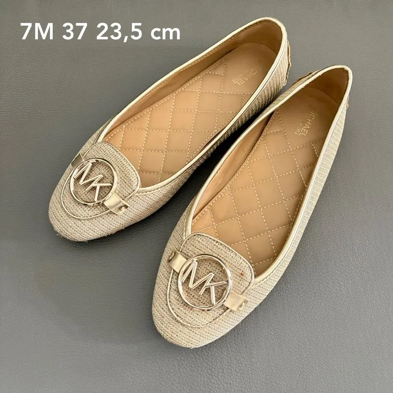 Michael Kors Lillie Gold Glitter Flats photo 1