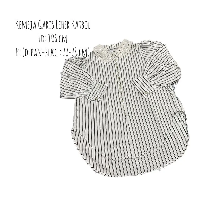 Kemeja Garis Kerah Katbol photo 1