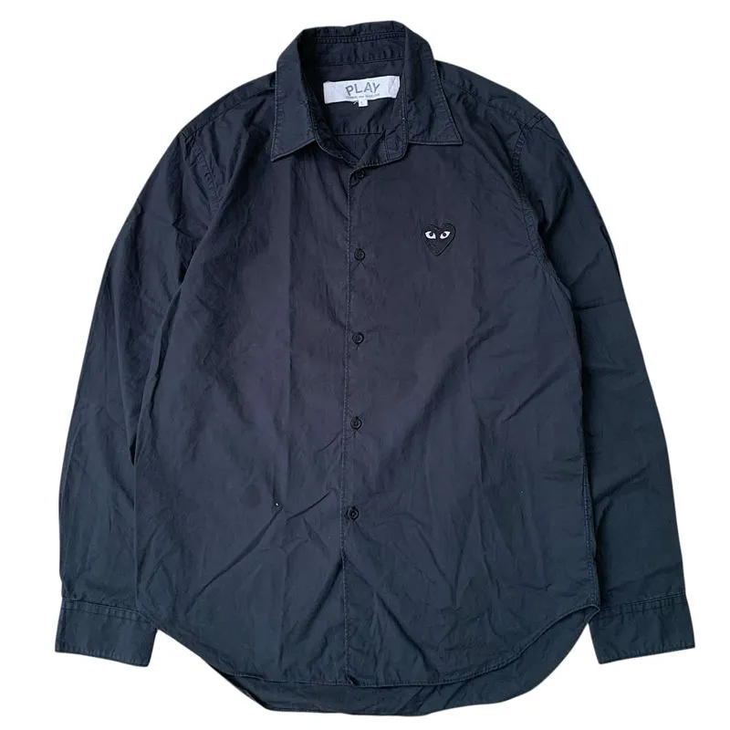 Kemeja Lengan Panjang Play CDG Comme des Garcons Black Shirt photo 1