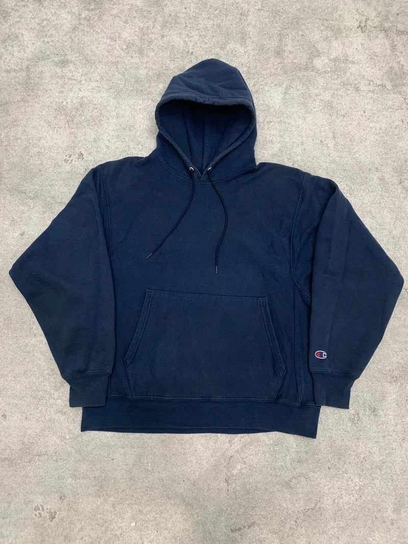 Champion Vintage Streetwear Hoody Pria navy photo 1