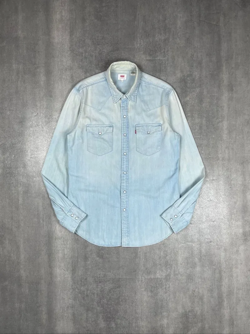 LEVIS CLASSIC WESTERN  DENIM SHIRT BLUEWASHED photo 1