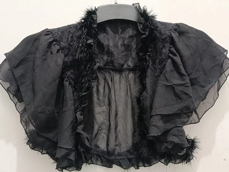 bolero bulu hitam vest atasan photo 1