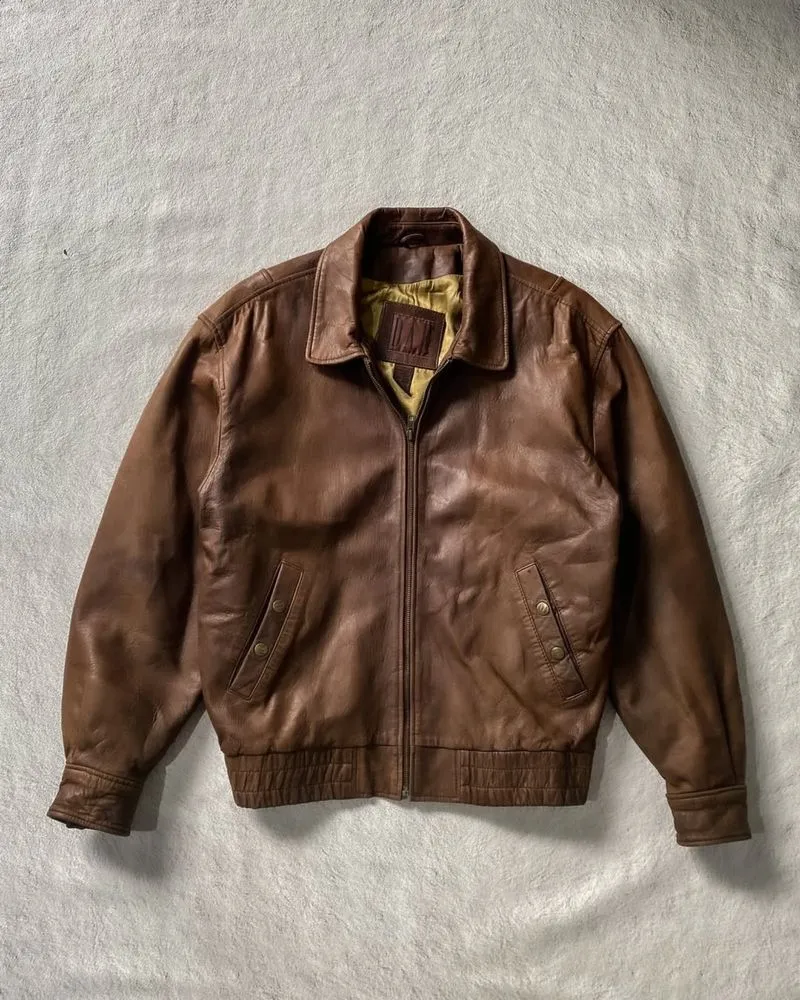 Jaket Kulit Domba Dark Brown Vintage photo 1