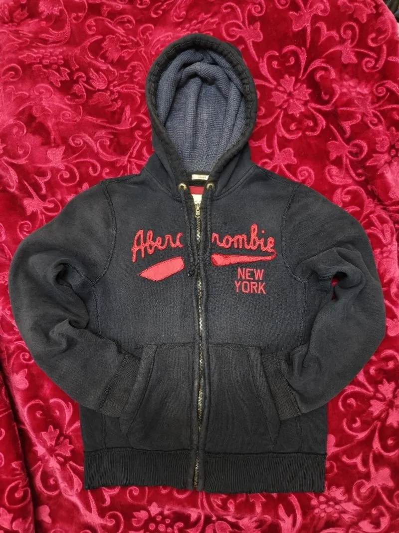 Y2K Abercrombie Fitch New York Thrashed Hoodie Opium Style  photo 1