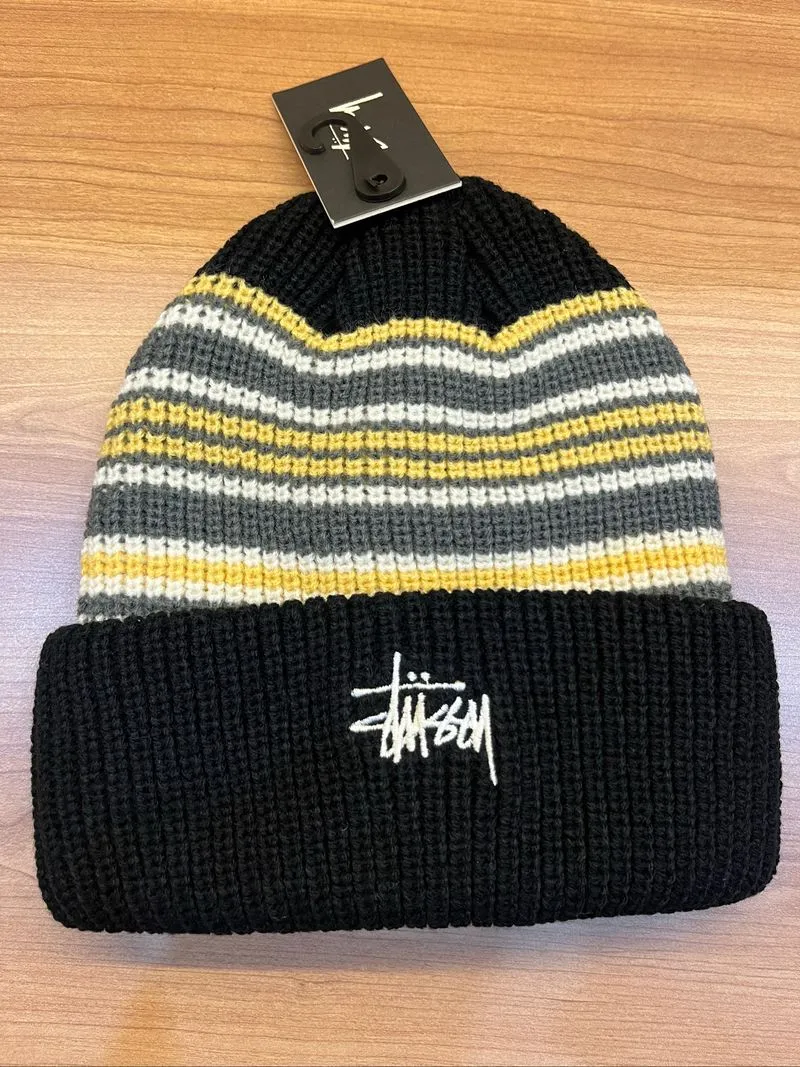 Beanie Hat Stussy Striped Cuff photo 1