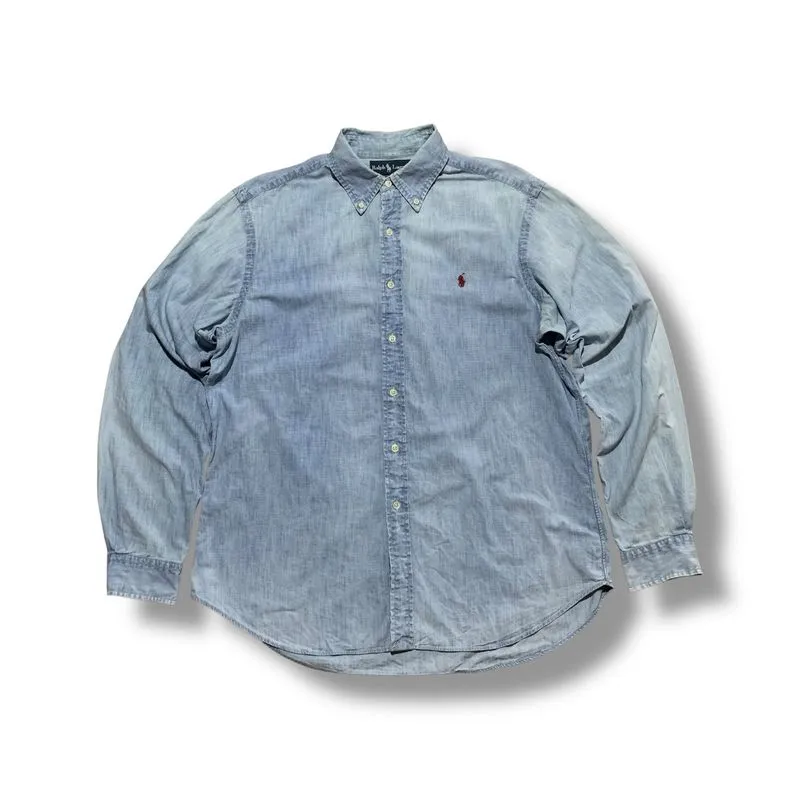 Polo Ralph Lauren Chambray Classic Fit Blue Ocean Acid Wash  photo 1