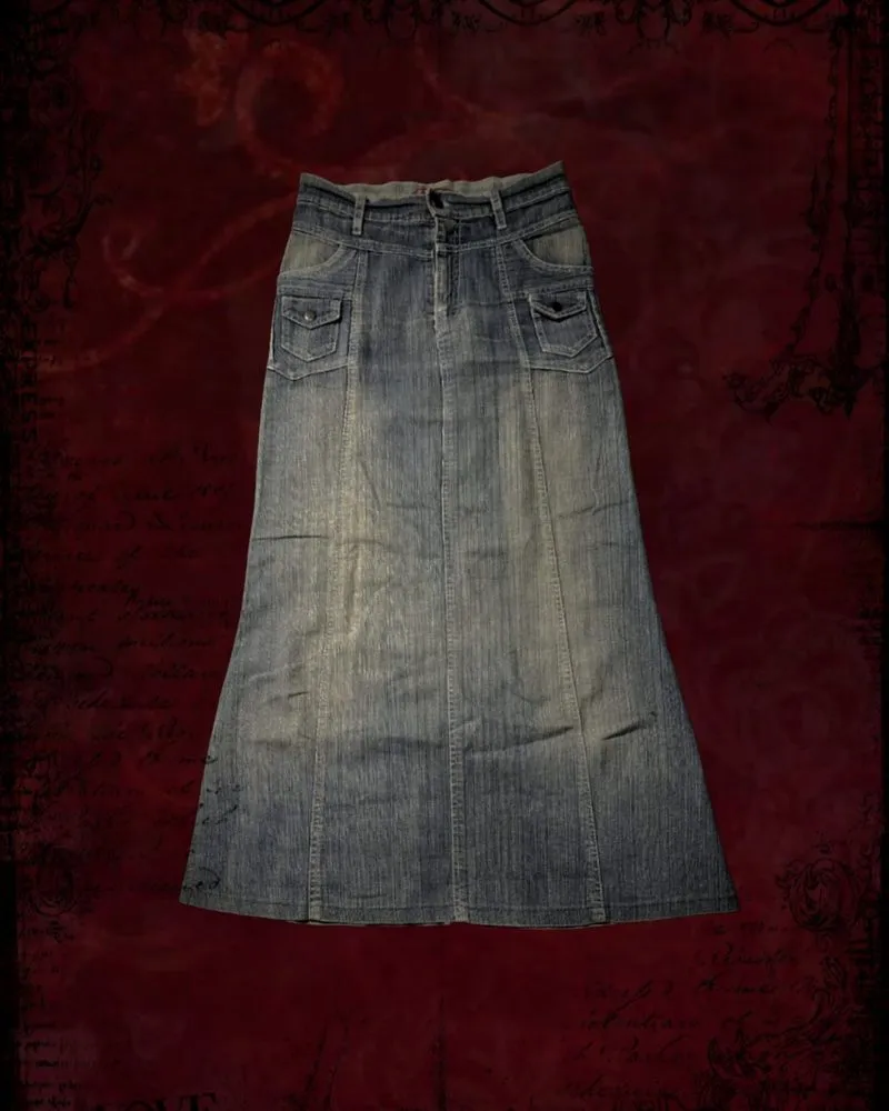 ⋆𐙚˚Blue Denim Maxi Skirt Y2K Vintage°𐙚⋆ photo 1