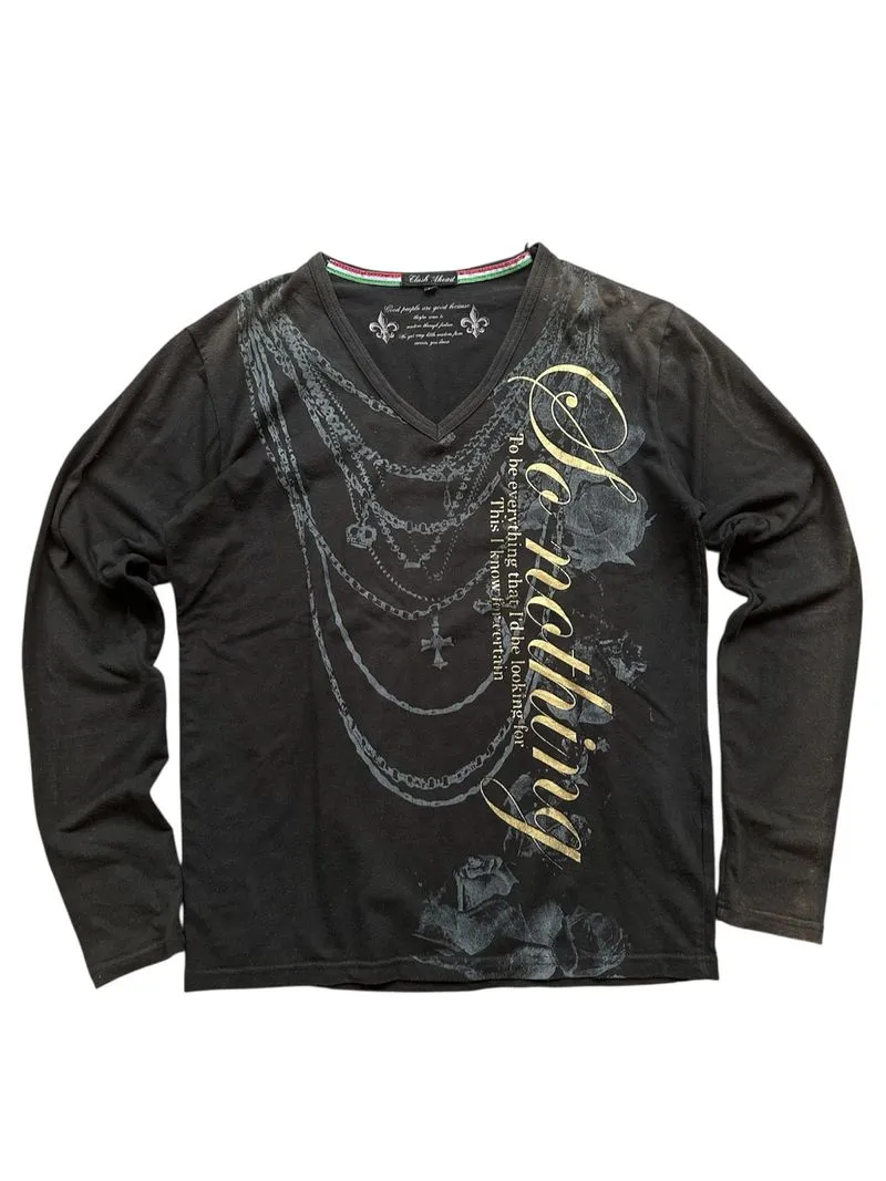 necklaces long sleeve tee shirt like tornado goa lgb gothic photo 1