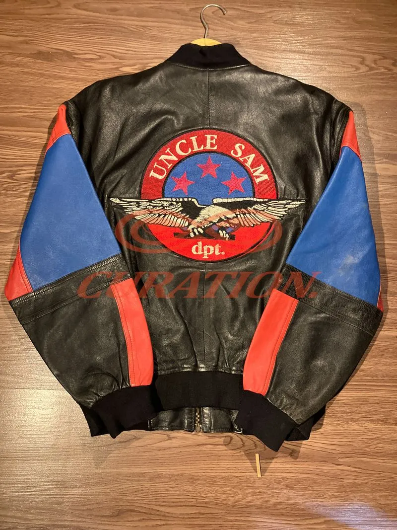 UNCLE SAM Leather Varsity Jacket photo 1