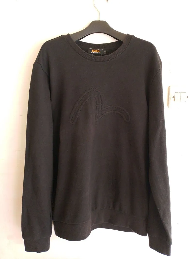 Evisu Streetwear Casual Sweater Pria black photo 1