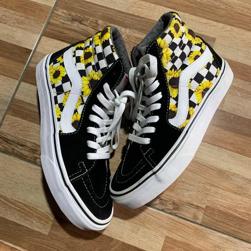 Vans Off The Wall Sk8-Hi Sunflower Checkerboard  photo 1