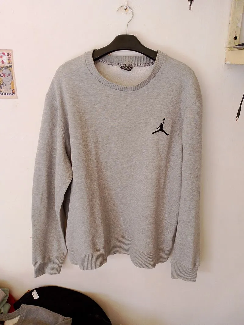 Nike Air Jordan Vintage Sportswear Sweater Pria gray photo 1