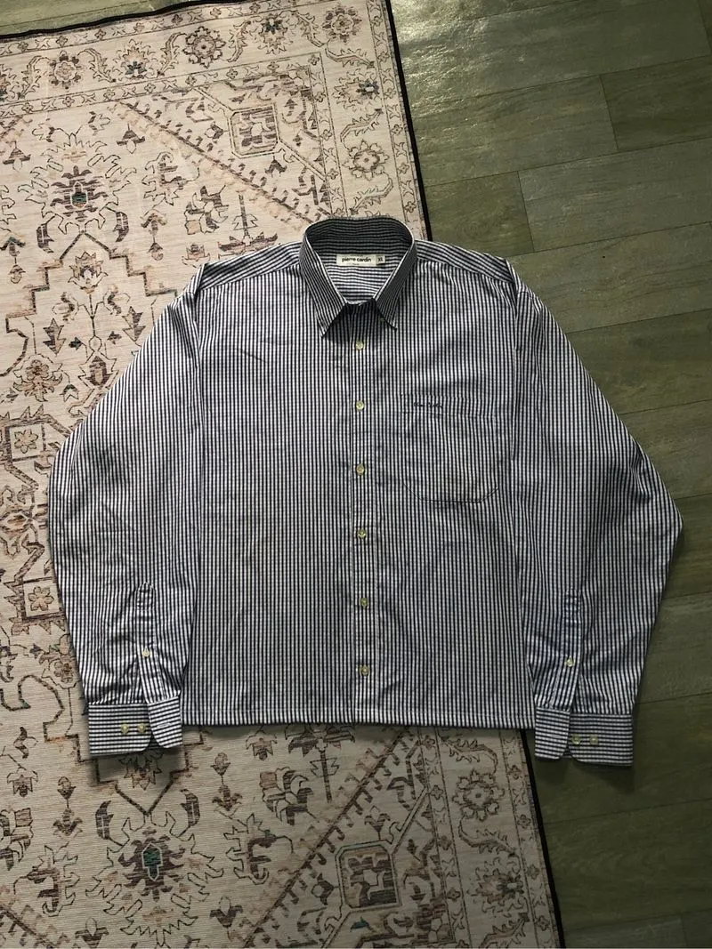 Long Sleeve Boxy Shirt By PIERRE CARDIN   •Size: XL/XXL •PxL photo 1