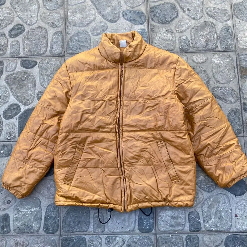 Non concept brand leather puffer jacket photo 1