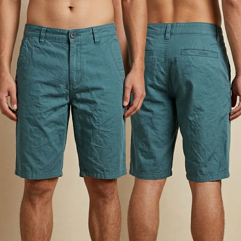 Guess Jeans Basic Hunter Green Chinos Shorts photo 1