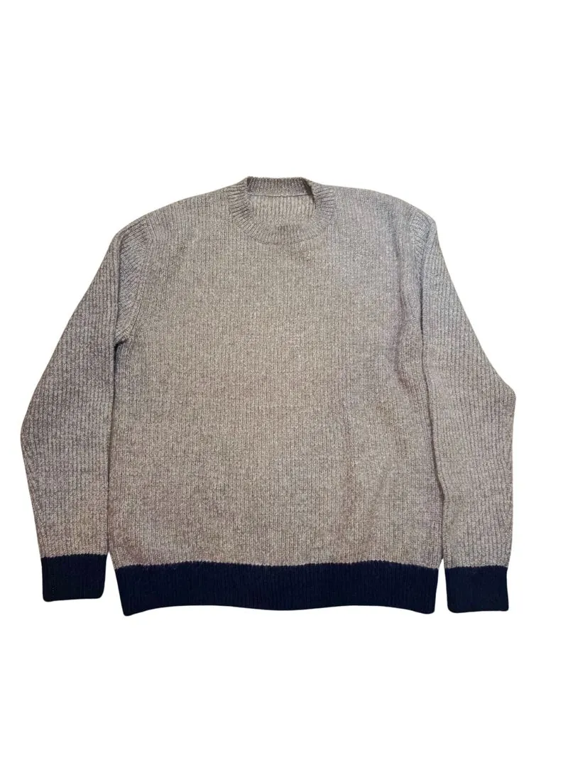 Vintage Luxury Sweater Wanita navy gray photo 1