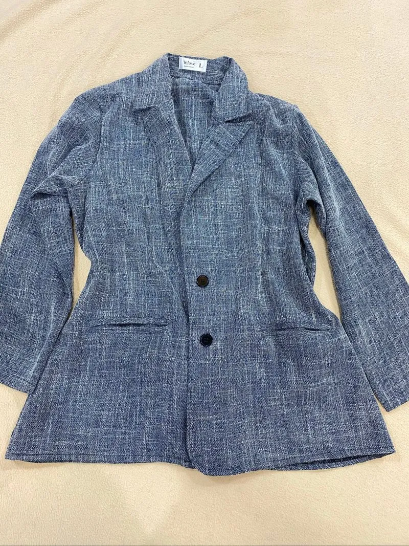 Classic Blue Blazer Wanita photo 1