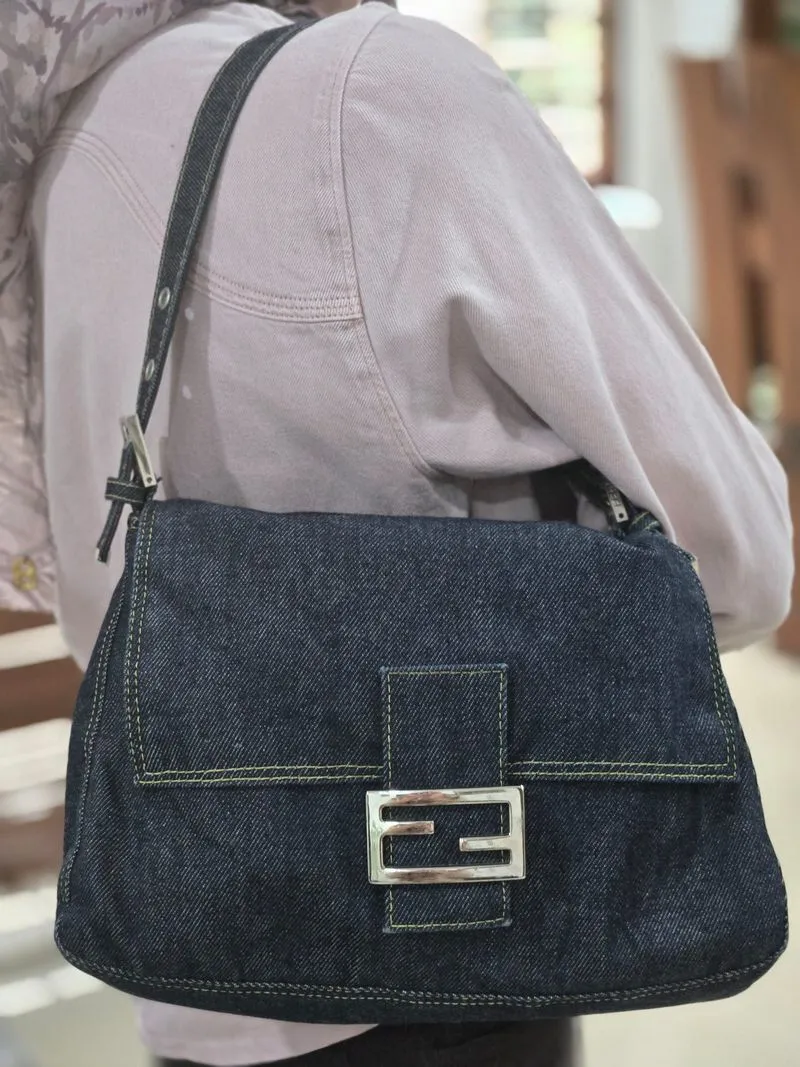 FENDI mama baquette denim bag photo 1