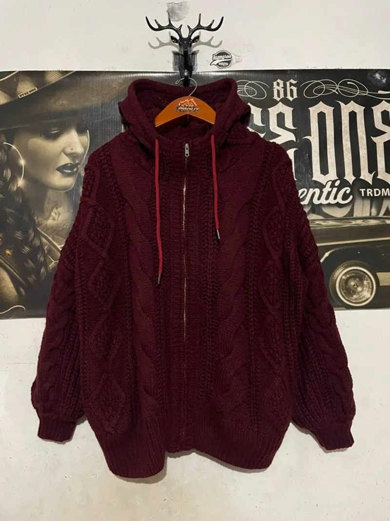 Zip hoodie rajut kepang n'Or label photo 1