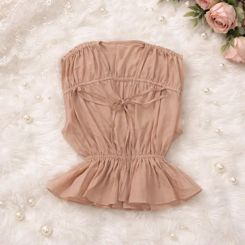 CREAM TOP ONE SIZE / NEW NO TAG photo 1