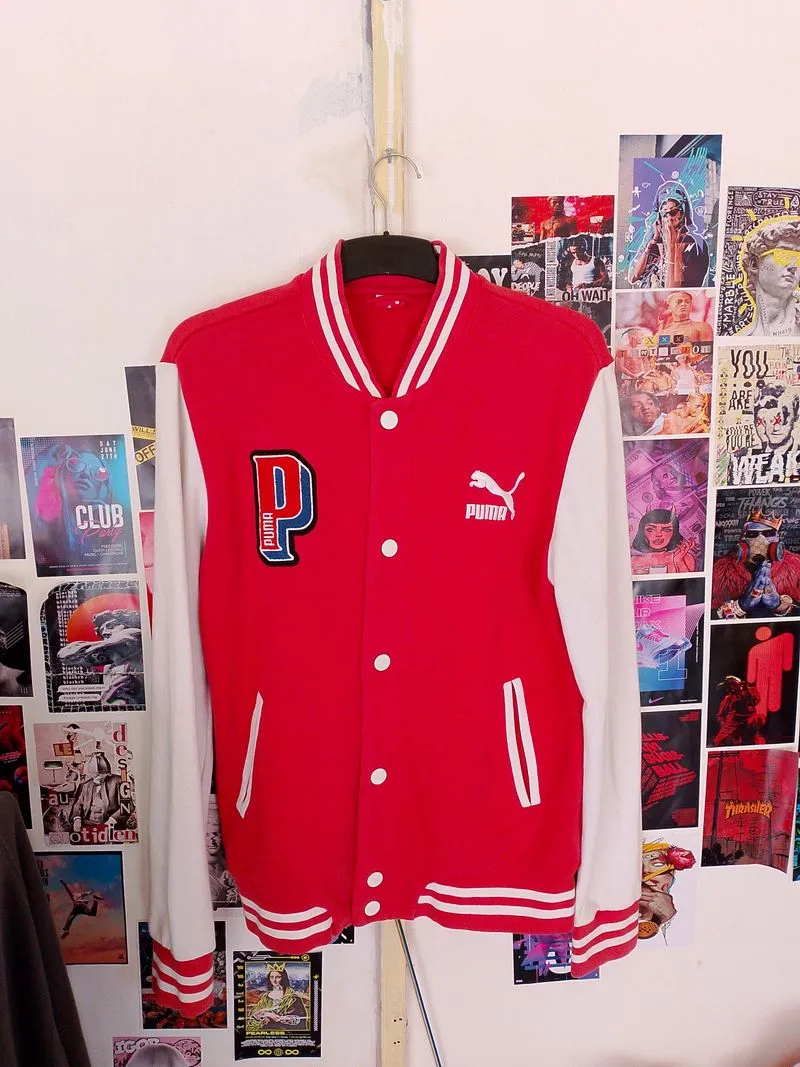 Puma Vintage Casual Cardigan Pria red photo 1